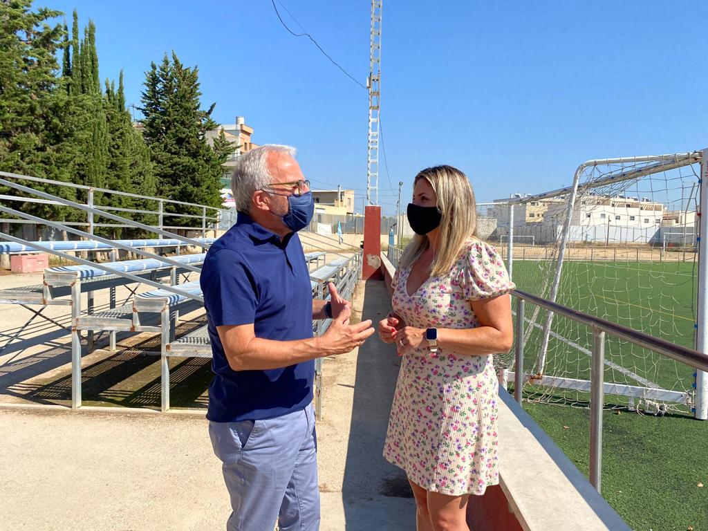 Mario Gómez paraliza las obras de renovación del campo de fútbol de Cabezo de Torres